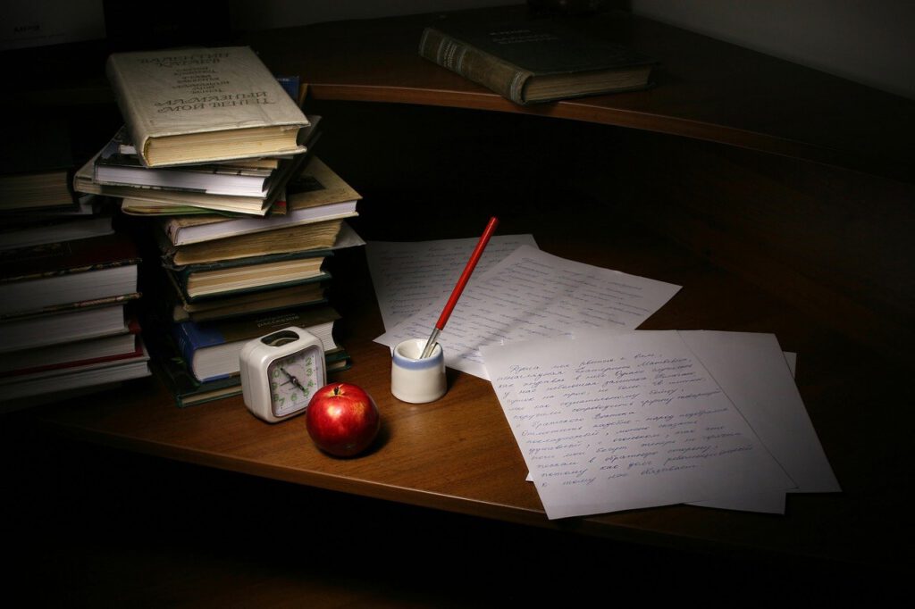 still life with inkwell, letter, correspondence